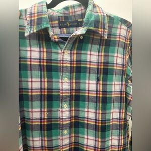 Ralph Lauren Men's Multicolor Plaid Flannel Shirt Size Large